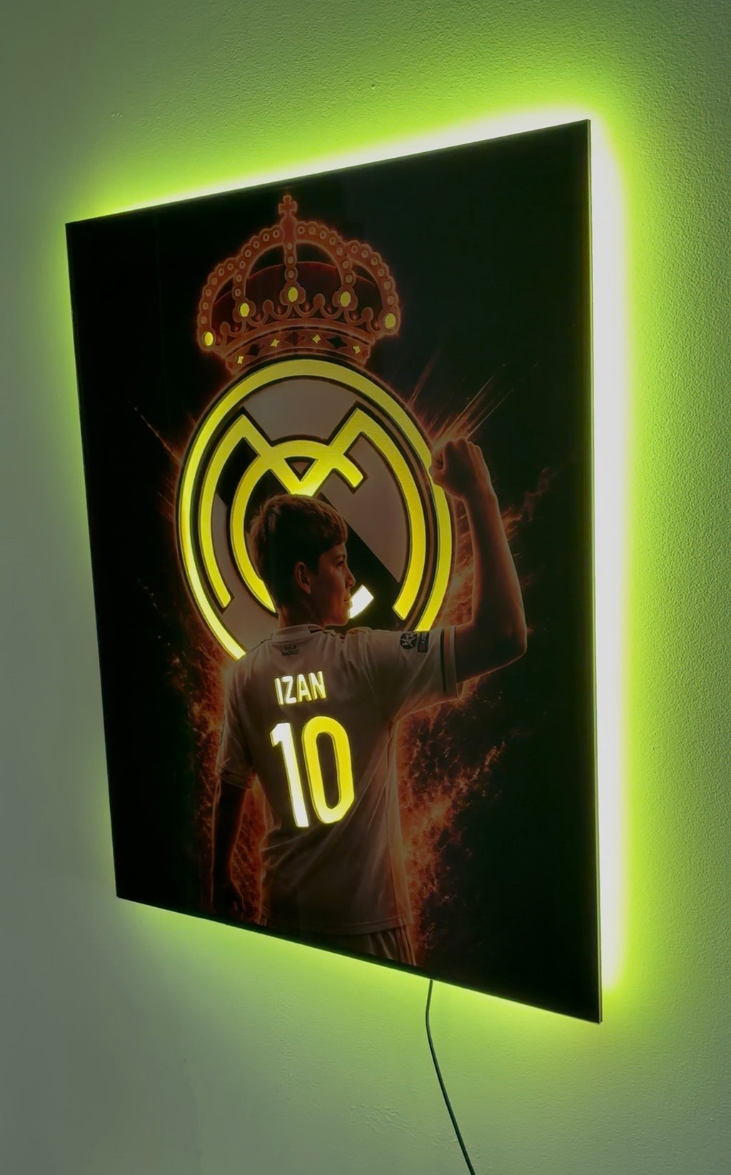 Cuadro foto fútbol led