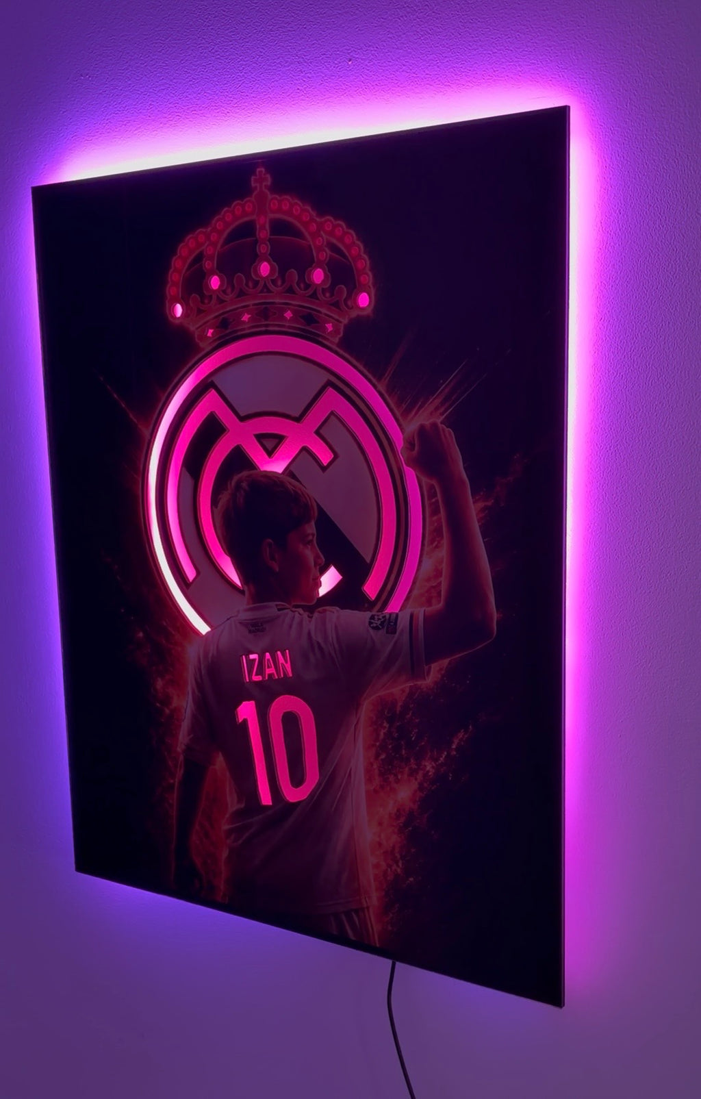 Cuadro foto fútbol led