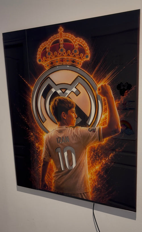 Cuadro foto fútbol led